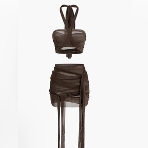 MICAS Mesh Tie Brown Set